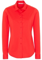 ETERNA LANGARM BLUSE MODERN CLASSIC SLIM FIT JERSEY ROT UNIFARBEN