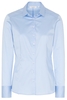 ETERNA LANGARM BLUSE MODERN CLASSIC SLIM FIT SATINBINDUNG HELLBLAU