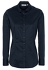 ETERNA LANGARM BLUSE MODERN CLASSIC SLIM FIT SATINGEWEBE DUNKELBLAU