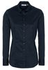 ETERNA LANGARM BLUSE MODERN CLASSIC SLIM FIT SATINGEWEBE DUNKELBLAU