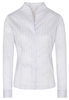 ETERNA LANGARM BLUSE MODERN CLASSIC SLIM FIT SATINGEWEBE GRAU/WEISS