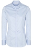 ETERNA LANGARM BLUSE MODERN CLASSIC SLIM FIT SATINGEWEBE HELLBLAU