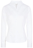 ETERNA LANGARM BLUSE MODERN CLASSIC SLIM FIT SATINGEWEBE WEISS