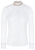 ETERNA LANGARM BLUSE MODERN CLASSIC SLIM FIT SATINGEWEBE WEISS