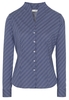 ETERNA LANGARM BLUSE MODERN CLASSIC SLIM FIT STRETCH MARINE BEDRUCKT