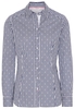 ETERNA LANGARM BLUSE MODERN CLASSIC SLIM FIT STRETCH MARINE GESTREIFT