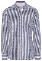 ETERNA LANGARM BLUSE MODERN CLASSIC SLIM FIT STRETCH MARINE GESTREIFT