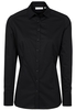 ETERNA LANGARM BLUSE MODERN CLASSIC SLIM FIT STRETCH SCHWARZ UNIFARBEN