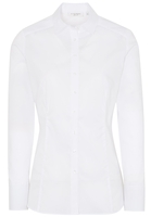 ETERNA LANGARM BLUSE MODERN CLASSIC SLIM FIT STRETCH WEISS UNIFARBEN
