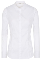 ETERNA LANGARM BLUSE MODERN CLASSIC SLIM FIT STRETCH WEISS UNIFARBEN