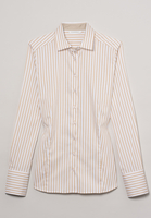 ETERNA LANGARM BLUSE MODERN CLASSIC STRETCH BEIGE/WEIß GESTREIFT