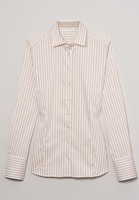 ETERNA LANGARM BLUSE MODERN CLASSIC STRETCH BEIGE/WEIß GESTREIFT