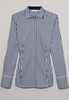 ETERNA LANGARM BLUSE MODERN CLASSIC STRETCH MARINE/WEISS GESTREIFT