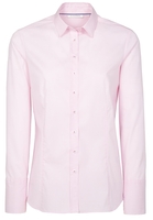 ETERNA LANGARM BLUSE MODERN CLASSIC STRETCH ROSE/WEISS GESTREIFT