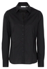 ETERNA LANGARM BLUSE MODERN CLASSIC STRETCH SCHWARZ UNIFARBEN