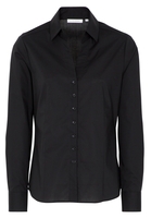 ETERNA LANGARM BLUSE MODERN CLASSIC STRETCH SCHWARZ UNIFARBEN