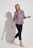 ETERNA LANGARM BLUSE MODERN CLASSIC TWILL BLAU/ROSA BEDRUCKT