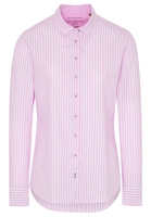 ETERNA LANGARM BLUSE MODERN CLASSIC UPCYCLING SHIRT OXFORD ROSA/WEISS