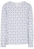 ETERNA LANGARM BLUSE MODERN CLASSIC VISKOSE BEIGE/BLAU BEDRUCKT
