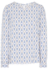 ETERNA LANGARM BLUSE MODERN CLASSIC VISKOSE BEIGE/BLAU BEDRUCKT