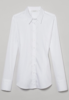 ETERNA LANGARM BLUSE SLIM FIT SLIM FIT SATINGEWEBE WEISS UNIFARBEN
