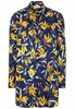 ETERNA LANGARM BLUSENKLEID MODERN CLASSIC SATINGEWEBE MARINE/BUNT