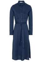ETERNA LANGARM BLUSENKLEID MODERN CLASSIC TENCEL BLAU UNIFARBEN