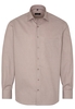 ETERNA LANGARM HEMD COMFORT FIT BEIGE/BRAUN STRUKTURIERT