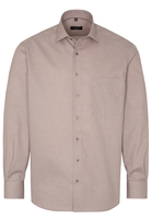 ETERNA LANGARM HEMD COMFORT FIT BEIGE/BRAUN STRUKTURIERT