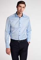 ETERNA LANGARM HEMD COMFORT FIT COVER SHIRT TWILL HELLBLAU UNIFARBEN
