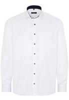 ETERNA LANGARM HEMD COMFORT FIT COVER SHIRT TWILL WEISS UNIFARBEN