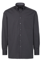 ETERNA LANGARM HEMD COMFORT FIT FIL À FIL ANTHRAZIT UNIFARBEN