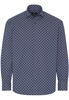 ETERNA LANGARM HEMD COMFORT FIT FISCHGRAT LILA BEDRUCKT