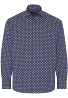 ETERNA LANGARM HEMD COMFORT FIT FISCHGRAT LILA BEDRUCKT