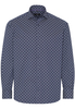 ETERNA LANGARM HEMD COMFORT FIT FISCHGRAT LILA BEDRUCKT