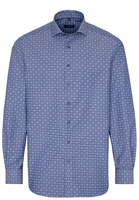 ETERNA LANGARM HEMD COMFORT FIT FISCHGRAT MARINEBLAU BEDRUCKT