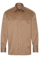 ETERNA LANGARM HEMD COMFORT FIT GENTLE SHIRT TWILL BEIGE UNIFARBEN