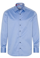 ETERNA LANGARM HEMD COMFORT FIT GENTLE SHIRT TWILL BLAU UNIFARBEN