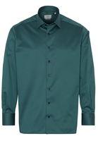 ETERNA LANGARM HEMD COMFORT FIT GENTLE SHIRT TWILL PETROL UNIFARBEN