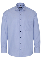 ETERNA LANGARM HEMD COMFORT FIT KETTLANCÉ BLAU STRUKTURIERT
