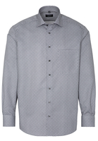 ETERNA LANGARM HEMD COMFORT FIT KETTLANCÉ SCHWARZ/WEISS BEDRUCKT