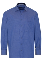 ETERNA LANGARM HEMD COMFORT FIT NATTÉ BLAU STRUKTURIERT