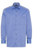 ETERNA LANGARM HEMD COMFORT FIT NATTÉ BLAU STRUKTURIERT