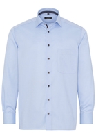 ETERNA LANGARM HEMD COMFORT FIT NATTÉ BLAU STRUKTURIERT