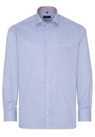 ETERNA LANGARM HEMD COMFORT FIT NATTÉ BLAU/WEISS STRUKTURIERT