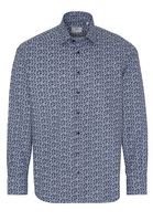 ETERNA LANGARM HEMD COMFORT FIT NEVER IRON TWILL BLAU/WEISS BEDRUCKT