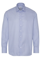 ETERNA LANGARM HEMD COMFORT FIT NEVER IRON TWILL HELLBLAU/WEISS