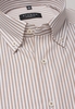 ETERNA LANGARM HEMD COMFORT FIT OXFORD BEIGE/WEISS GESTREIFT