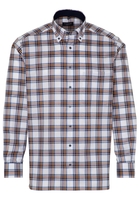 ETERNA LANGARM HEMD COMFORT FIT OXFORD BLAU/GELB KARIERT