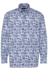 ETERNA LANGARM HEMD COMFORT FIT POPELINE BLAU BEDRUCKT